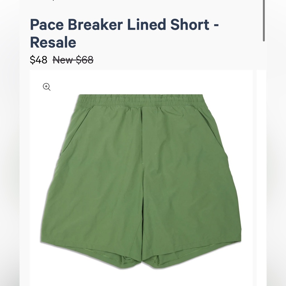 lululemon Pace Breaker Lined Short